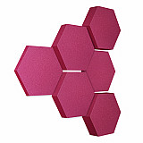 Edition &quote;LOFT&quote; Honeycomb - 6 absorbers made of Basotect ® - Colour: Crimson