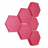 Edition &quote;LOFT&quote; Honeycomb - 6 absorbers made of Basotect ® - Colour: Magenta