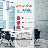 Edition &quote;LOFT&quote; Honeycomb - 6 absorbers made of Basotect ® - Colour: Magenta