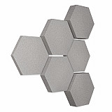 Edition &quote;LOFT&quote; Honeycomb - 6 absorbers made of Basotect ® - Colour: Platinum