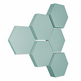 Edition &quote;LOFT&quote; Honeycomb - 6 absorbers made of Basotect ® - Colour: Ocean