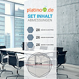 Edition &quote;LOFT&quote; Honeycomb - 6 absorbers made of Basotect ® - Colour: Scandic