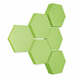 Edition &quote;LOFT&quote; Honeycomb - 6 absorbers made of Basotect ® - Colour: Lime