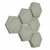 Edition &quote;LOFT&quote; Honeycomb - 6 absorbers made of Basotect ® - Colour: Concrete