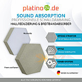 Edition &quote;LOFT&quote; Honeycomb - 6 absorbers made of Basotect ® - Colour: Concrete