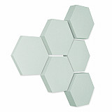 Edition &quote;LOFT&quote; Honeycomb - 6 Absorber aus Basotect ® - Farbe: Aqua