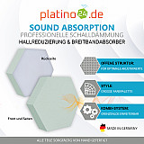 Edition &quote;LOFT&quote; Honeycomb - 6 Absorber aus Basotect ® - Farbe: Aqua