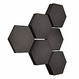 Edition &quote;LOFT&quote; Honeycomb - 6 absorbers made of Basotect ® - Colour: Anthracite