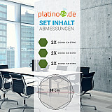 Edition &quote;LOFT&quote; Honeycomb - 6 Absorber aus Basotect ® - Farbe: Kermit