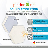 Edition &quote;LOFT&quote; Honeycomb - 8 Absorber aus Basotect ® - Farbe: Snow