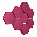 Edition &quote;LOFT&quote; Honeycomb - 8 absorbers made of Basotect ® - Colour: Crimson