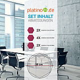 Edition &quote;LOFT&quote; Honeycomb - 8 absorbers made of Basotect ® - Colour: Crimson