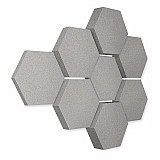 Edition &quote;LOFT&quote; Honeycomb - 8 absorbers made of Basotect ® - Colour: Platinum