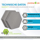 Edition &quote;LOFT&quote; Honeycomb - 8 absorbers made of Basotect ® - Colour: Platinum