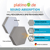 Edition &quote;LOFT&quote; Honeycomb - 8 absorbers made of Basotect ® - Colour: Platinum