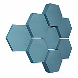 Edition &quote;LOFT&quote; Honeycomb - 8 absorbers made of Basotect ® - Colour: Maritim