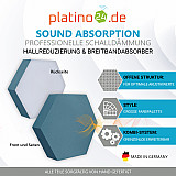 Edition &quote;LOFT&quote; Honeycomb - 8 absorbers made of Basotect ® - Colour: Maritim