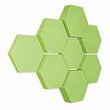 Edition &quote;LOFT&quote; Honeycomb - 8 Absorber aus Basotect ® - Farbe: Lime