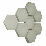 Edition &quote;LOFT&quote; Honeycomb - 8 absorbers made of Basotect ® - Colour: Concrete