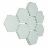 Edition &quote;LOFT&quote; Honeycomb - 8 Absorber aus Basotect ® - Farbe: Aqua