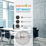 Edition &quote;LOFT&quote; Honeycomb - 8 Absorber aus Basotect ® - Farbe: Anthracite