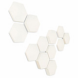 Edition &quote;LOFT&quote; Honeycomb - 12 Absorber aus Basotect ® - Farbe: Snow