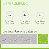 Edition &quote;LOFT&quote; Honeycomb - 12 Absorber aus Basotect ® - Farbe: Snow