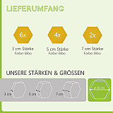 Edition &quote;LOFT&quote; Honeycomb - 12 absorbers made of Basotect ® - Colour: Bibo