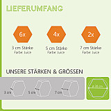 Edition &quote;LOFT&quote; Honeycomb - 12 absorbers made of Basotect ® - Colour: Juice