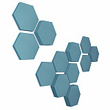 Edition &quote;LOFT&quote; Honeycomb - 12 absorbers made of Basotect ® - Colour: Maritim