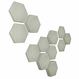 Edition &quote;LOFT&quote; Honeycomb - 12 absorbers made of Basotect ® - Colour: Concrete