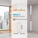 Bass Trap corner absorber 2x white Acoustic insulation made of Basotect B 20.5x20.5x23.5x100 cm each