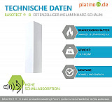 Bass Trap corner absorber 2x white Acoustic insulation made of Basotect B 20.5x20.5x23.5x100 cm each