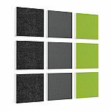 Wall objects squares 9-pcs. sound insulation made of Basotect ® G+ / sound absorber - elements - Set 19