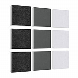 Wall objects squares 9-pcs. sound insulation made of Basotect ® G+ / sound absorber - elements - Set 24