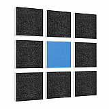 Wall objects squares 9-pcs. sound insulation made of Basotect ® G+ / sound absorber - elements - Set 25