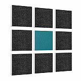 Wall objects squares 9-pcs. sound insulation made of Basotect ® G+ / sound absorber - elements - Set 26