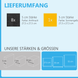 Wall objects squares 9-pcs. sound insulation made of Basotect ® G+ / sound absorber - elements - Set 28