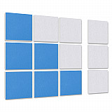 Wall objects squares 12-pcs. sound insulation made of Basotect ® G+ / sound absorber - elements - Set 20