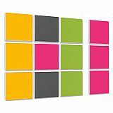 Wall objects squares 12-pcs. sound insulation made of Basotect ® G+ / sound absorber - elements - Set 28 Wall objects squares 12-pcs. sound insulation made of Basotect ® G+ / sound absorber - elements - Set 28