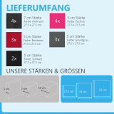 Wandbild Quadrate 16-tlg. Schalldämmung aus Basotect ® G+ / Schallabsorber - Elemente - Set 24