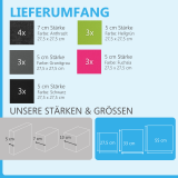 Wandbild Quadrate 16-tlg. Schalldämmung aus Basotect ® G+ / Schallabsorber - Elemente - Set 31