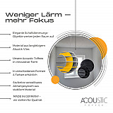 &quote;SATELLITE&quote; 3D acoustic object sphere LIGHT GREY for optimal room acoustics, INNOVATIVE DESIGN / DM: 40 cm