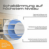 &quote;SATELLITE&quote; 3D acoustic object sphere LIGHT GREY for optimal room acoustics, INNOVATIVE DESIGN / DM: 40 cm