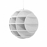 „SATELLITE“ 3D-Akustik-Objekt Kugel LIGHT GREY für optimale Raumakustik, INNOVATIVES DESIGN / DM: 58 cm