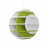 „SATELLITE“ 3D-Akustik-Objekt Kugel LIGHT GREY für optimale Raumakustik, INNOVATIVES DESIGN / DM: 58 cm