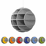 &quote;SATELLITE&quote; 3D acoustic object sphere SILVER GREY for optimal room acoustics, INNOVATIVE DESIGN / DM: 40 cm