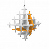 &quote;CUBO&quote; 3D acoustic object cube LIGHT GREY for optimal room acoustics, INNOVATIVE DESIGN / 58 cm