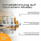 &quote;CUBO&quote; 3D acoustic object cube LIGHT GREY for optimal room acoustics, INNOVATIVE DESIGN / 58 cm