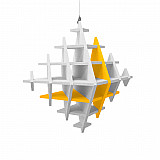 &quote;CUBO&quote; 3D acoustic object cube LIGHT GREY for optimal room acoustics, INNOVATIVE DESIGN / 40 cm